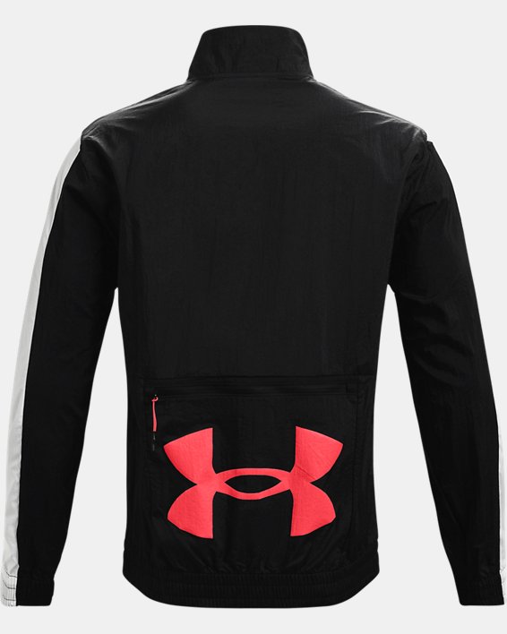 Men's UA Woven Track Jacket, Black, pdpMainDesktop image number 6
